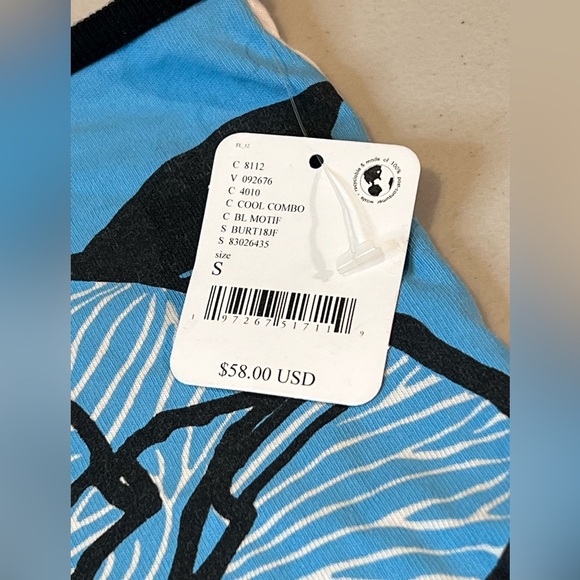 Free People X The Bureau Tube Top, Strapless, Blue Floral, Size Small - Picture 7 of 9